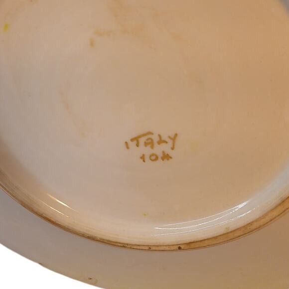 Vintage Capidomonte Porcelain Decorative Ornate Plate Platter Italy - Picture 5 of 10